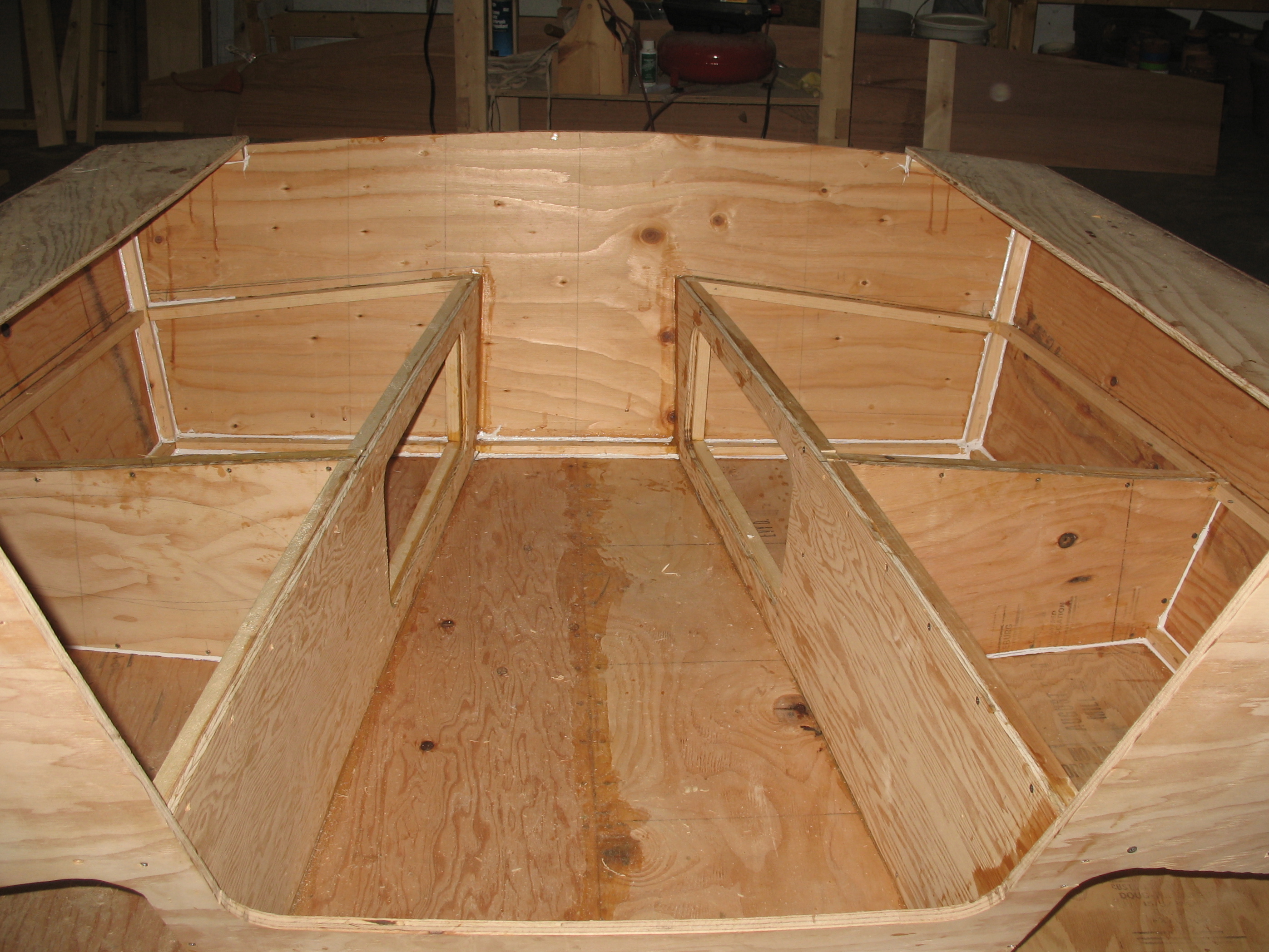 building the cabin and seats build a boat, sail away